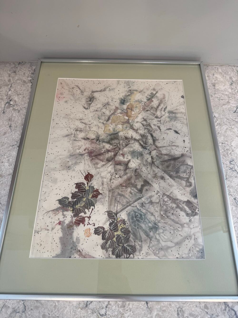 Stunning Watercolor Painting by Japan Born Chinese artist Pang Tseng Ying 21X17"